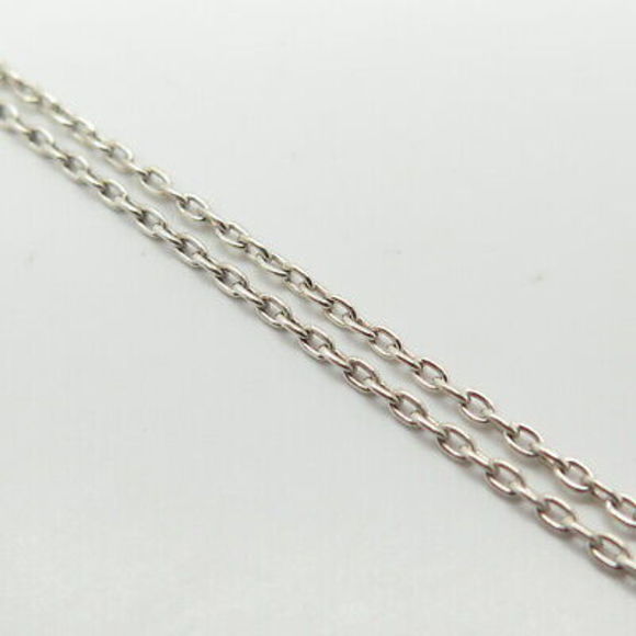 925 Sterling Silver Vintage Real Mother-of-Pearl Butterfly Chain Necklace 16" - Picture 3 of 9